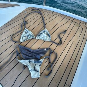 Blue Pelagic Reversible Navy/Medium Blue Print Bikini Set